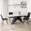 Mebel Elite Стол Verona, керамический, раскладной, 160–240 см, белый мрамор/чёрный, ME.VERONA/B/CZ/CER/S160-220 - Home Club, изображение 4
