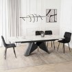 Mebel Elite Стол Verona, керамический, раскладной, 160–240 см, белый мрамор/чёрный, ME.VERONA/B/CZ/CER/S160-220 - Home Club, изображение 5