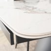 Mebel Elite Стол Verona, керамический, раскладной, 160–240 см, белый мрамор/чёрный, ME.VERONA/B/CZ/CER/S160-220 - Home Club, изображение 6