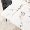 Mebel Elite Стол Verona, керамический, раскладной, 160–240 см, белый мрамор/чёрный, ME.VERONA/B/CZ/CER/S160-220 - Home Club, изображение 7