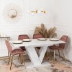 Mebel Elite Стол Clark, раскладной, 120–160 см, белый мрамор, PM.DUBAJ/BM/S - Home Club, изображение 2