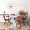 Mebel Elite Стол Clark, раскладной, 120–160 см, белый мрамор, PM.DUBAJ/BM/S - Home Club, изображение 4