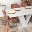 Mebel Elite Стол Clark, раскладной, 120–160 см, белый мрамор, PM.DUBAJ/BM/S - Home Club, изображение 5