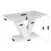 Mebel Elite Стол Clark, раскладной, 120–160 см, белый мрамор, PM.DUBAJ/BM/S - Home Club, изображение 8