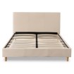 Mebel Elite Кровать 140x200 Kioto, бежевая, из вельвета, ME.KIOTO/140/BZ/SZTR/LOZ - Home Club, изображение 4