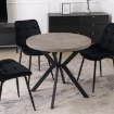 Mebel Elite Стол Dorian, раскладной, 80–160 см, бетон/чёрный, ME.DORIAN/BET/CZ/S - Home Club, изображение 2