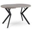 Mebel Elite Стол Dorian, раскладной, 80–160 см, бетон/чёрный, ME.DORIAN/BET/CZ/S - Home Club, изображение 7