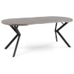 Mebel Elite Стол Dorian, раскладной, 80–160 см, бетон/чёрный, ME.DORIAN/BET/CZ/S - Home Club, изображение 8