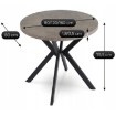Mebel Elite Стол Dorian, раскладной, 80–160 см, бетон/чёрный, ME.DORIAN/BET/CZ/S - Home Club, изображение 10