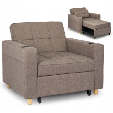 Mebel Elite Розкладне крісло Solor, бежеве, ME.SOLOR/BZ/T/FW - Home Club