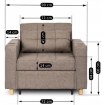 Mebel Elite Раскладной кресло Solor, бежевый, ME.SOLOR/BZ/T/FW - Home Club, изображение 10