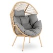 Mebel Elite Садовое кресло для отдыха Cezare, серого цвета, ME.CEZARE/P/NAT/T/FW - Home Club