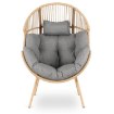 Mebel Elite Садовое кресло для отдыха Cezare, серого цвета, ME.CEZARE/P/NAT/T/FW - Home Club, изображение 3
