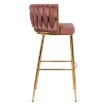 Mebel Elite Барный стул Flores 2, розовый, велюровый, ME.FLORES2/R/ZL/V/H - Home Club, изображение 5