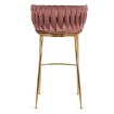 Mebel Elite Барный стул Flores 2, розовый, велюровый, ME.FLORES2/R/ZL/V/H - Home Club, изображение 6