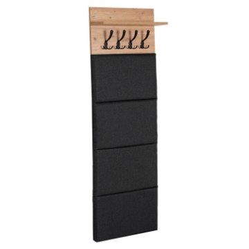 Mebel Elite Настенная вешалка Parma 50 см, дуб Artisan/графит, W.PARMA/80/DA/PAN - Home Club