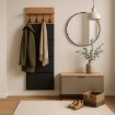 Mebel Elite Настенная вешалка Parma 50 см, дуб Artisan/графит, W.PARMA/80/DA/PAN - Home Club, изображение 2