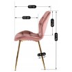Mebel Elite Стул Lucky, розовый, велюровый, ME.LUCKY/R/ZL/V/K - Home Club, изображение 6