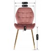 Mebel Elite Стул Lucky, розовый, велюровый, ME.LUCKY/R/ZL/V/K - Home Club, изображение 7