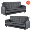 Mebel Elite Комплект из 2 диванов-кроватей Stella, серый, PPHUE.TIKO/PAROS6/Z2/WER - Home Club