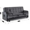 Mebel Elite Комплект из 2 диванов-кроватей Stella, серый, PPHUE.TIKO/PAROS6/Z2/WER - Home Club, изображение 10