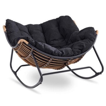 Mebel Elite Крісло-гойдалка Elton, чорне, ME.ELTON/CZ/T/FW - Home Club