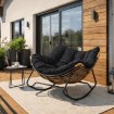 Mebel Elite Кресло-качалка Elton, чёрное, ME.ELTON/CZ/T/FW - Home Club, изображение 3