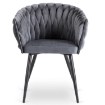 Mebel Elite Стілець Elena, сірий, плетений, велюровий, ME.ELENA/P/V/K - Home Club, зображення 7
