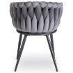 Mebel Elite Стілець Elena, сірий, плетений, велюровий, ME.ELENA/P/V/K - Home Club, зображення 9