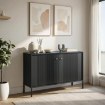 Mebel Elite Комод Soft 104 см, двухдверный, с рифлением, черный, W.ISEO/CZ/KOM2D - Home Club, изображение 2