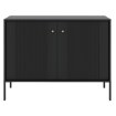 Mebel Elite Комод Soft 104 см, двухдверный, с рифлением, черный, W.ISEO/CZ/KOM2D - Home Club, изображение 5