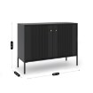 Mebel Elite Комод Soft 104 см, двухдверный, с рифлением, черный, W.ISEO/CZ/KOM2D - Home Club, изображение 6