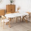 Mebel Elite Стол Dorian, раскладной, 80–160 см, белый/золотой дуб, ME.DORIAN/B/DREW/S - Home Club, изображение 5