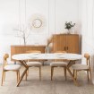 Mebel Elite Стол Dorian, раскладной, 80–160 см, белый/золотой дуб, ME.DORIAN/B/DREW/S - Home Club, изображение 6