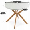 Mebel Elite Стол Dorian, раскладной, 80–160 см, белый/золотой дуб, ME.DORIAN/B/DREW/S - Home Club, изображение 12