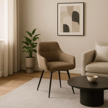 Mebel Elite Вращающееся кресло Larisa бежевого цвета, ME.LARISA/BZ/CZ/T/K - Home Club