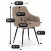 Mebel Elite Обертове крісло Larisa, бежеве, ME.LARISA/BZ/CZ/T/K - Home Club, зображення 7