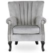 Mebel Elite Крісло Mallo, сіре, велюрове, ME.MALLO/P/V/FW - Home Club, зображення 3