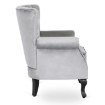 Mebel Elite Крісло Mallo, сіре, велюрове, ME.MALLO/P/V/FW - Home Club, зображення 4