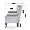Mebel Elite Крісло Mallo, сіре, велюрове, ME.MALLO/P/V/FW - Home Club, зображення 8