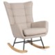 Mebel Elite Кресло-качалка Jackson, бежевый/дуб, ткань, ME.JACKSON/BZ/D/T/FW - Home Club