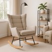 Mebel Elite Крісло-гойдалка Jackson, бежеве/дуб, тканина, ME.JACKSON/BZ/D/T/FW - Home Club, зображення 2