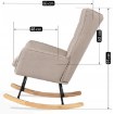 Mebel Elite Крісло-гойдалка Jackson, бежеве/дуб, тканина, ME.JACKSON/BZ/D/T/FW - Home Club, зображення 8