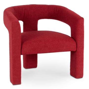 Mebel Elite Кресло для отдыха Lille бордового цвета из ткани букле, ME.LILLE/RD/TB/FW - Home Club
