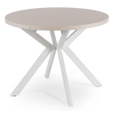 Mebel Elite Стол Lukas, раскладной, 100–250 см, цвет «Кашмир»/белый, ME.LUKAS/KASZ/B/S - Home Club