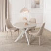 Mebel Elite Стол Lukas, раскладной, 100–250 см, цвет «Кашмир»/белый, ME.LUKAS/KASZ/B/S - Home Club, изображение 2