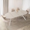 Mebel Elite Стол Lukas, раскладной, 100–250 см, цвет «Кашмир»/белый, ME.LUKAS/KASZ/B/S - Home Club, изображение 4