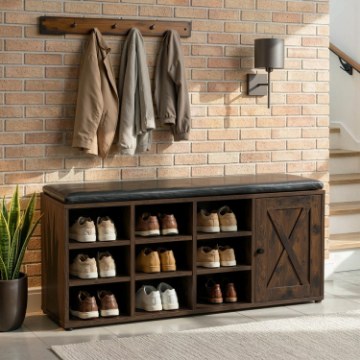 Mebel Elite Шкафчик для обуви Arya 110 см, дуб «Рустик», ME.ARYA/DRU/CZ/SZAFKBUT - Home Club