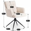 Mebel Elite Вращающееся кресло Akita кремового цвета из вельвета, ME.AKITA/KR/SZTR/K - Home Club, изображение 8