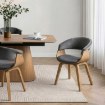 Mebel Elite Стул Gary из велюра, серый/золотой дуб, ME.GARY/P/DZ/V/DG/K - Home Club, изображение 2